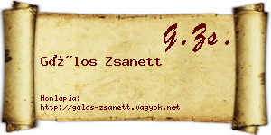 Gálos Zsanett névjegykártya
