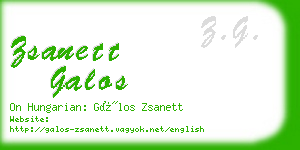 zsanett galos business card